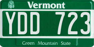 VT license plate YDD723