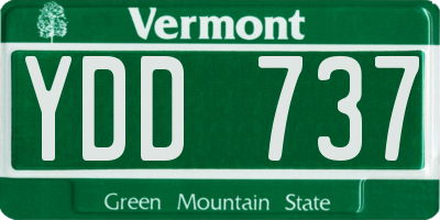 VT license plate YDD737