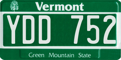 VT license plate YDD752