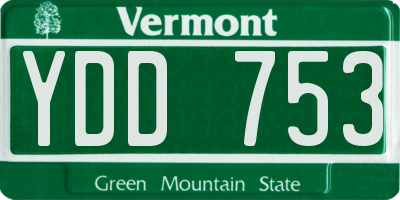 VT license plate YDD753