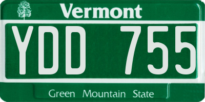 VT license plate YDD755