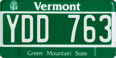 VT license plate YDD763