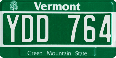 VT license plate YDD764