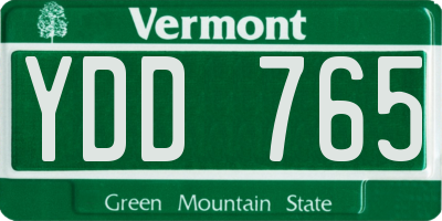 VT license plate YDD765