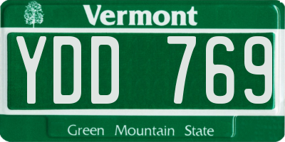 VT license plate YDD769