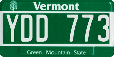 VT license plate YDD773