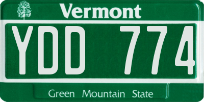 VT license plate YDD774