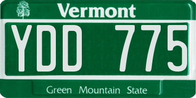 VT license plate YDD775