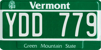 VT license plate YDD779