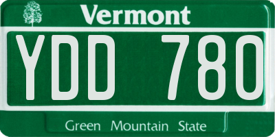 VT license plate YDD780