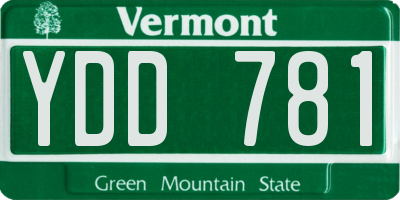 VT license plate YDD781