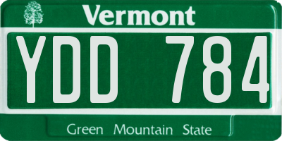 VT license plate YDD784