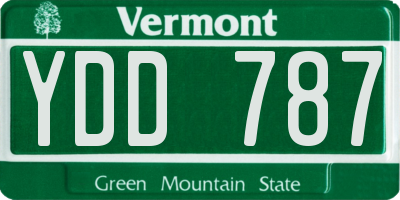 VT license plate YDD787