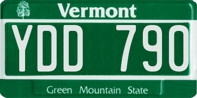 VT license plate YDD790