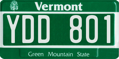 VT license plate YDD801
