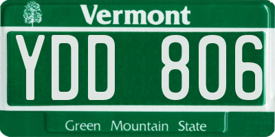VT license plate YDD806