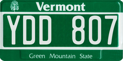 VT license plate YDD807
