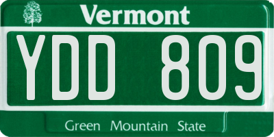 VT license plate YDD809