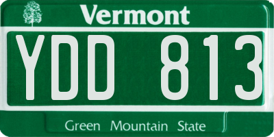 VT license plate YDD813