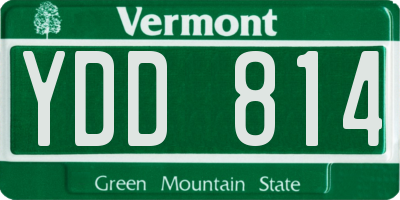 VT license plate YDD814