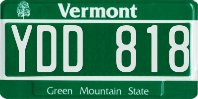 VT license plate YDD818