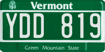 VT license plate YDD819