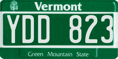 VT license plate YDD823