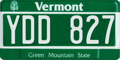 VT license plate YDD827