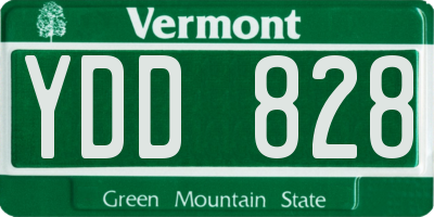 VT license plate YDD828