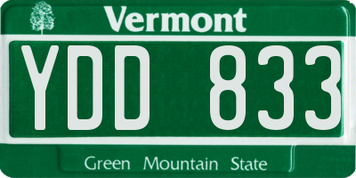 VT license plate YDD833