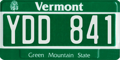VT license plate YDD841