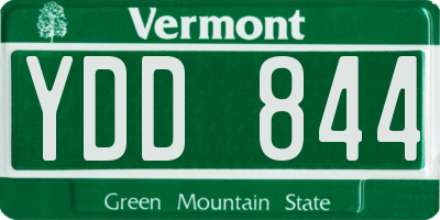 VT license plate YDD844