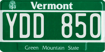VT license plate YDD850