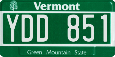 VT license plate YDD851