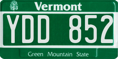 VT license plate YDD852