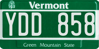 VT license plate YDD858
