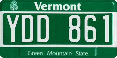 VT license plate YDD861