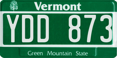 VT license plate YDD873