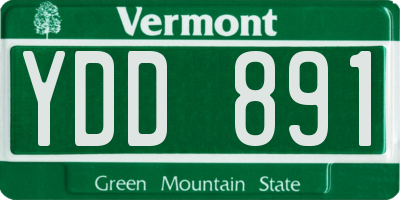 VT license plate YDD891