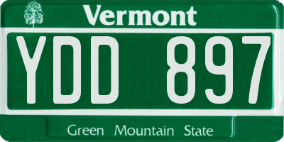 VT license plate YDD897