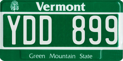 VT license plate YDD899