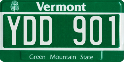 VT license plate YDD901