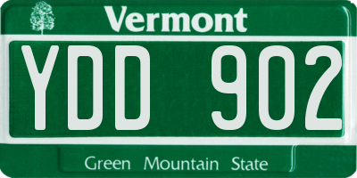 VT license plate YDD902