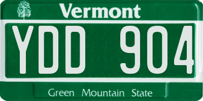 VT license plate YDD904