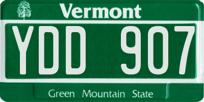 VT license plate YDD907