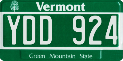 VT license plate YDD924