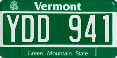 VT license plate YDD941