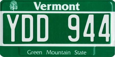 VT license plate YDD944