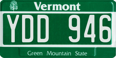 VT license plate YDD946