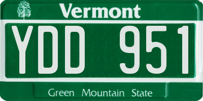 VT license plate YDD951